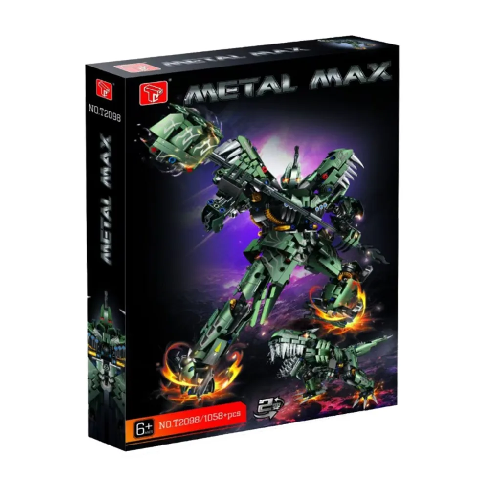 2-in-1 Transformable Mecha Model 1058PCS Building Blocks Set Small Particle Assembly Kit for Creative STEM Toy For Children Gift