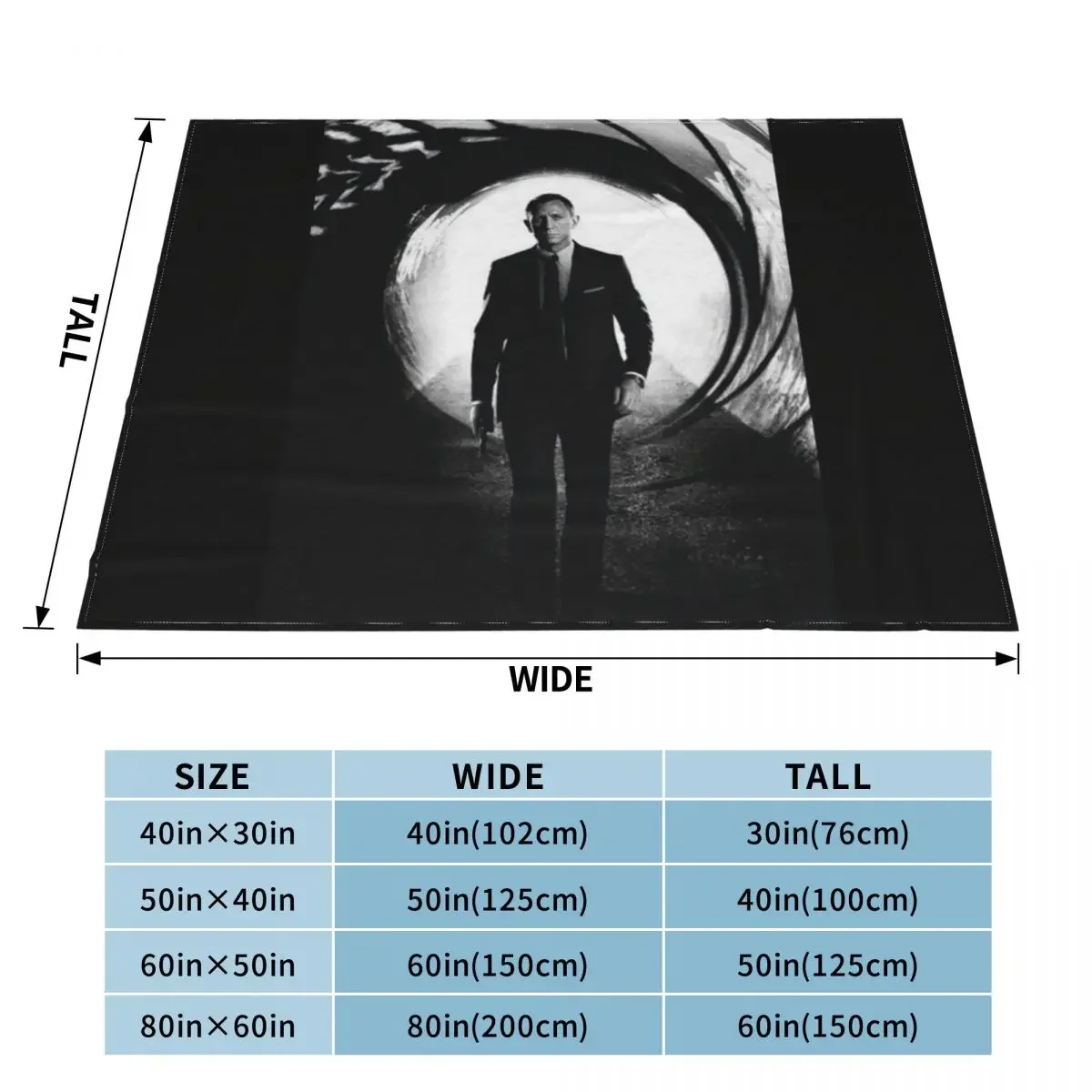 Daniel Craig - Poster Throw Blanket warm winter Sofas Blankets