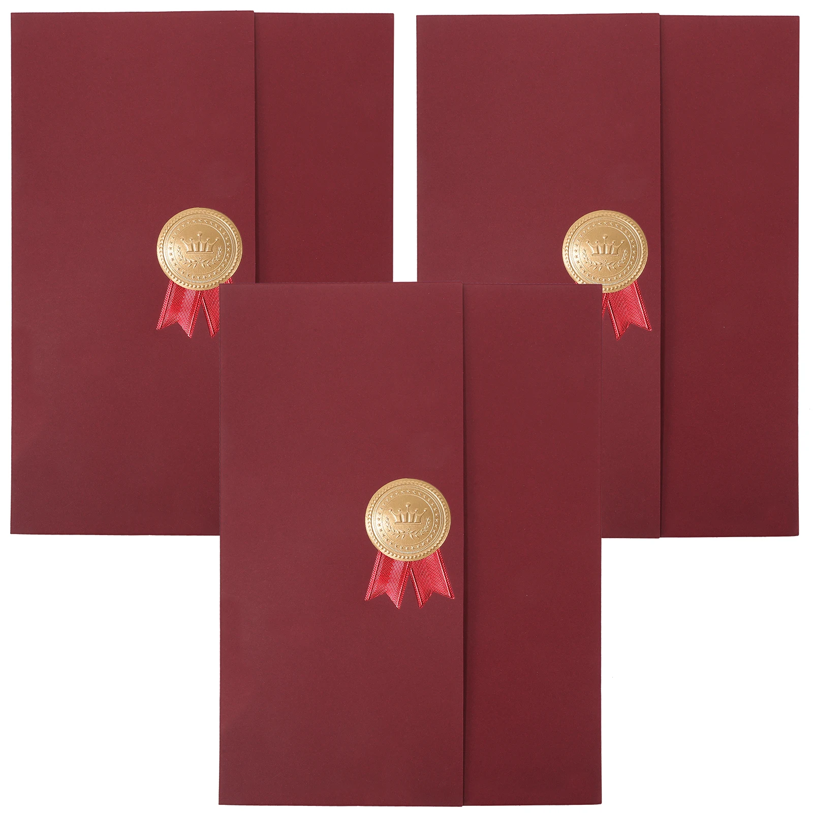 

3Pcs Certificate Diploma Holder Folding Type Document Protector Envelope Award Paper Folder for Graduation Display