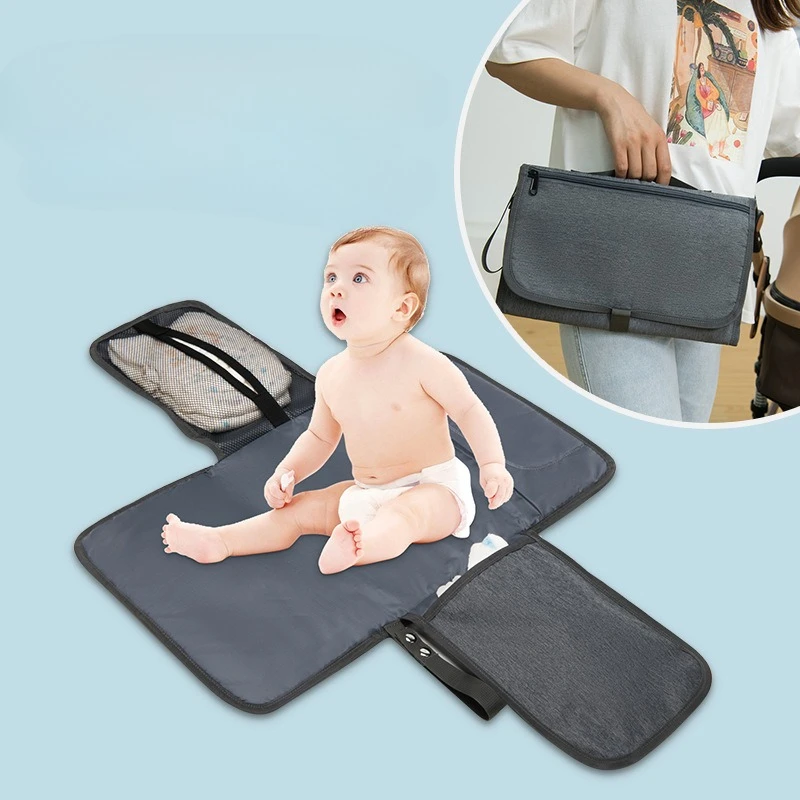 

Многофункциональная сумка для детских подгузников, портативный уличный водонепроницаемый пеленальный коврик для новорожденных, простой коврик для пеленания детских подгузников