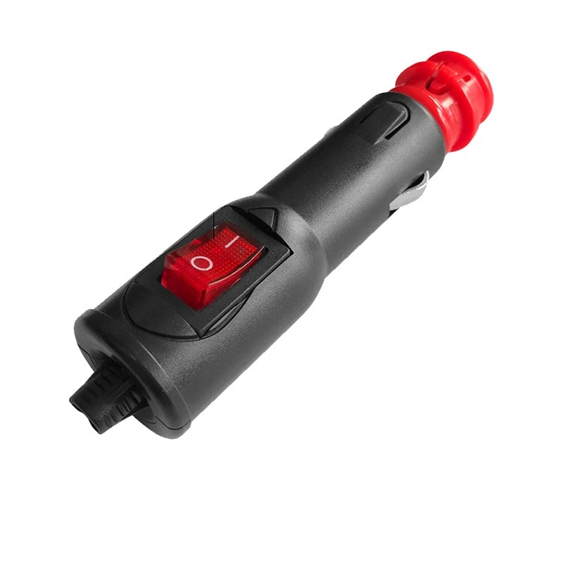 Removable Head Car Cigarette Lighter Socket Adapter with Switch 8A Fuse Standard Size 12V Auto Power Plug