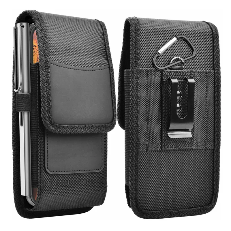 Phone Holster Belt Clip Holder Nylon Pouch Universal for iPhone 12 13 Pro Max for Samsung Galaxy S22 S21 Plus within 6.7