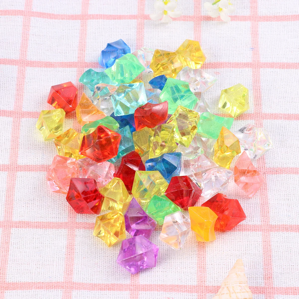 

50pcs 13X9X1.8Cm Fish Tank Stone Acrylic Crystal Stones For Vase Decor Aquarium Terrarium Garden Wedding Decoration Home Decor