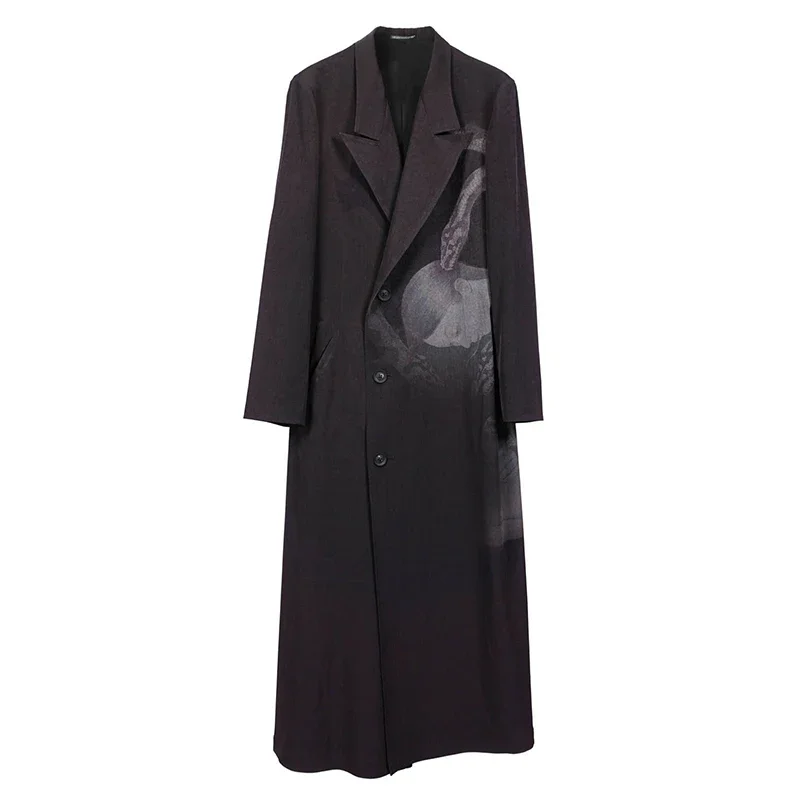 

YOJI OOAK, оригинальный дизайн, ветровка со змеей для девочек средней длины, ветровка Uchida Bird, дизайнерское повседневное и удобное универсальное пальто