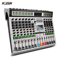 12 Channel 99 DSP Digital Mixer Professional Powered Audio Mixing Console Power Soundcraft Sound Mixer with Bluetooth USB