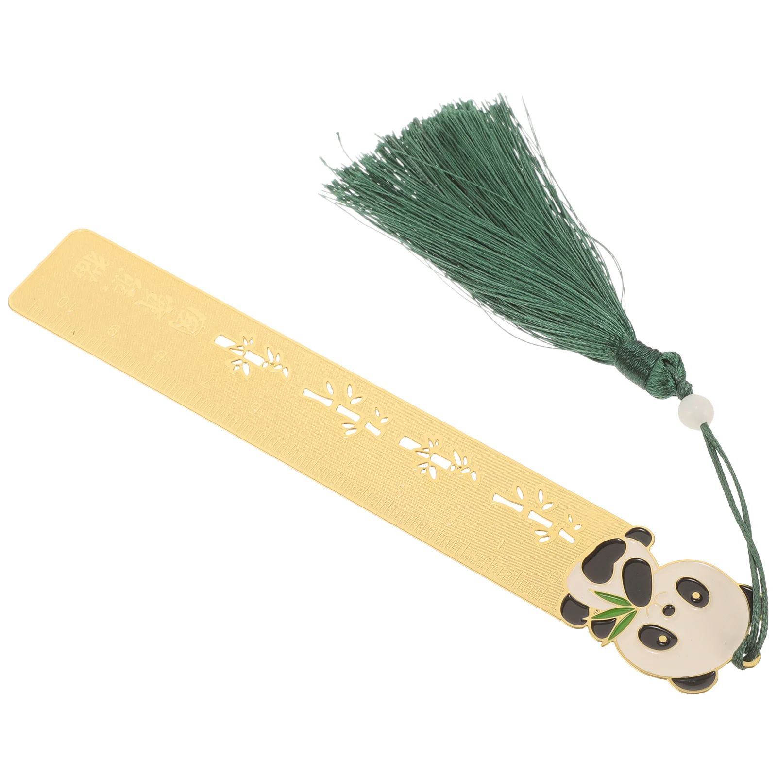 Copper Ruler Bookmark Chinese Style Decorative Metal Book Marker for Reading and Gifting Exquisite Design Lightweight