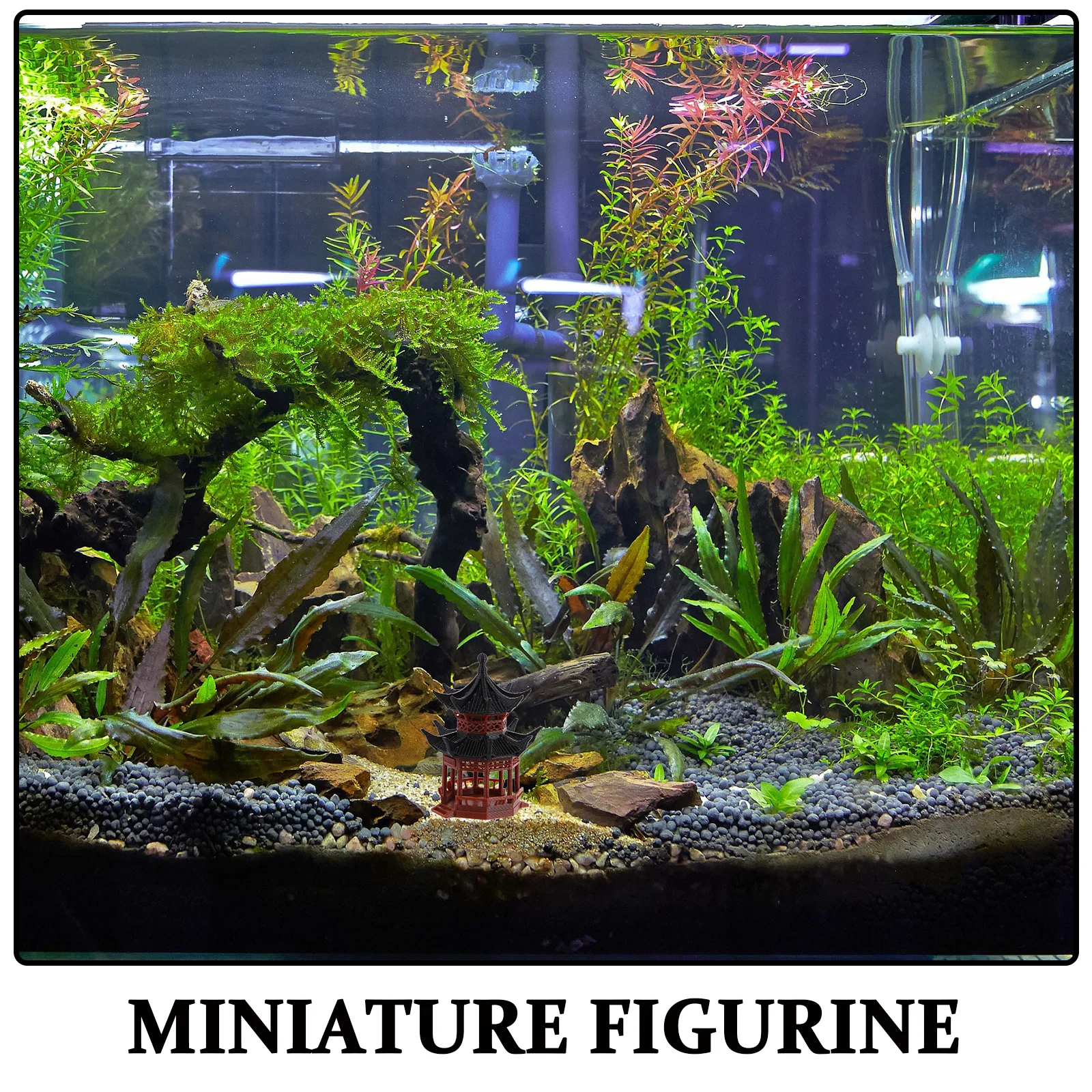 Mini Zen Garden Pagoda Ornament Micro Paesaggio Accessori per Bonsai Acquario Decor Decorazione del Piccolo Paesaggio a Tema Asiatico