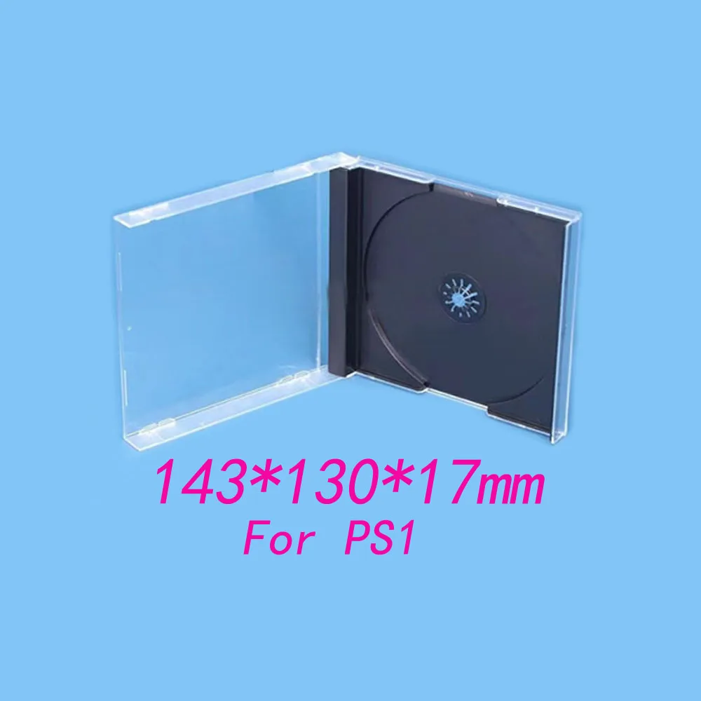 High quality Plastic   CD packaging box  For PS1 game box single disc storage box protective  display holder case