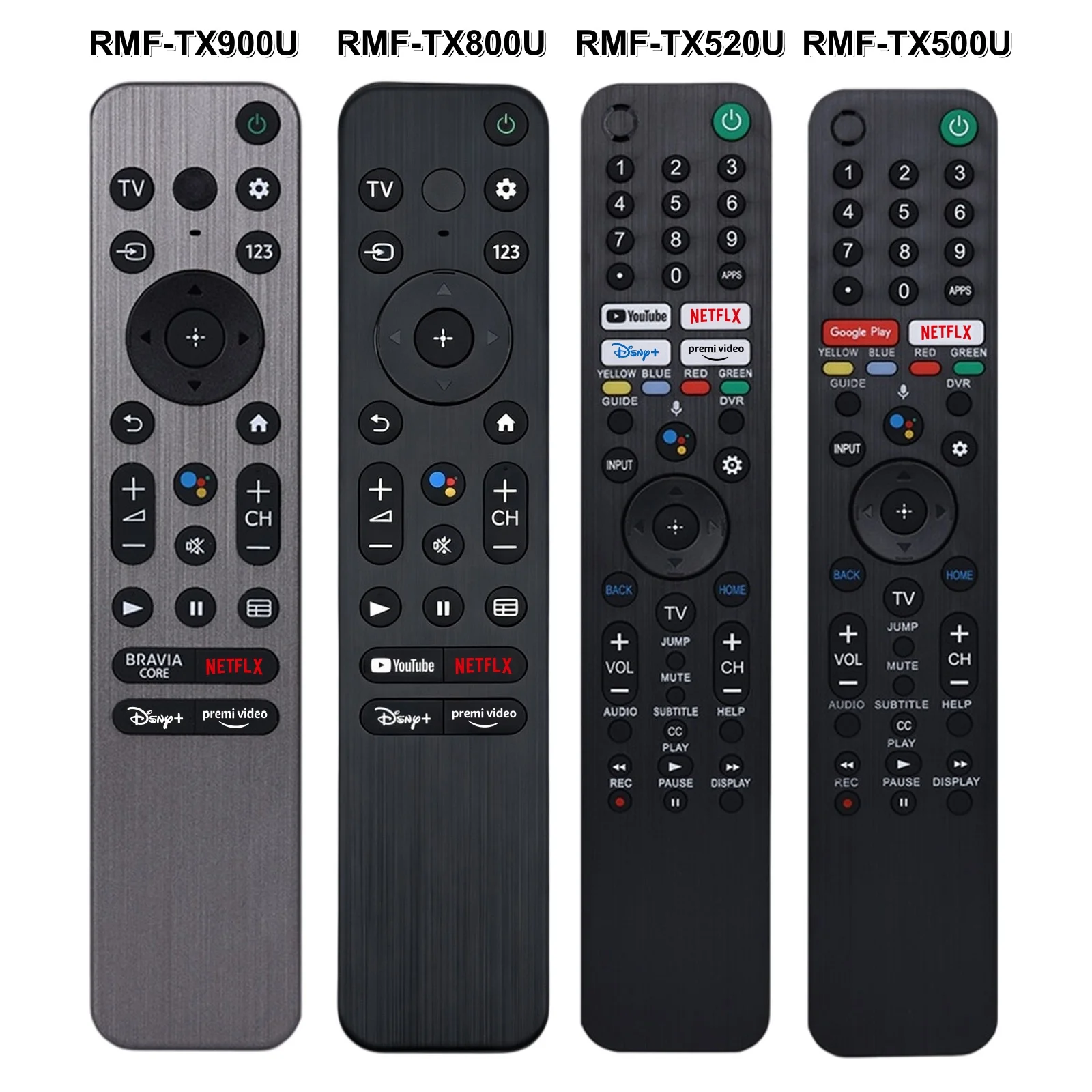 RMF-TX800U/900U/520P/500P Replacement Voice Remote Control for Sony Bravia 2019-2025 XR XBR KD K Series Android Google Smart TV