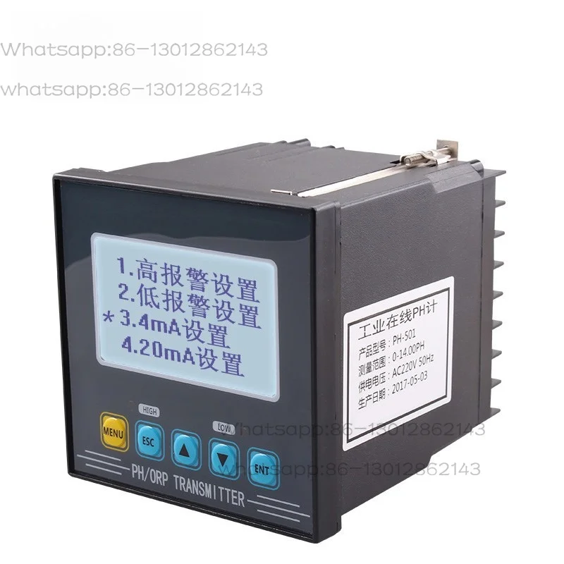 Industrial online pH meter, acidity meter, controller, value detector, ORP meter, automatic