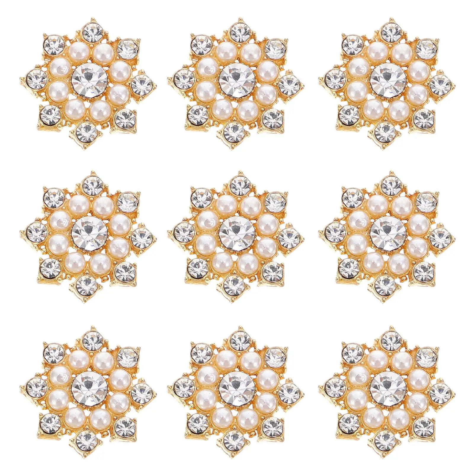 

50pcs Rhinestone Pearl Accessories Snowflake Decoration Bridal Applique Craft Mini Bride Durable Pendants DIY Props Hair Clips