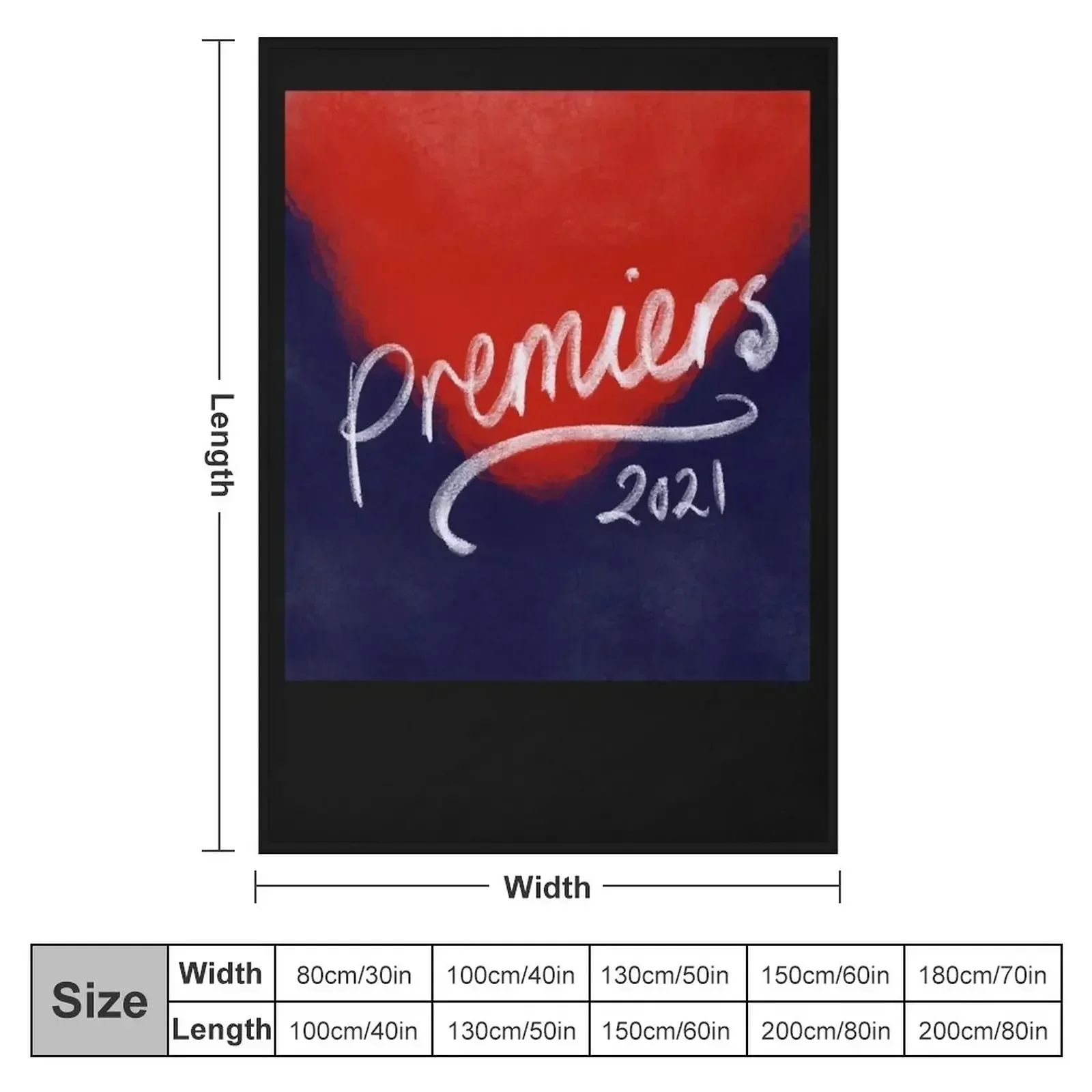 New Melbourne Demons Dees Premiers 2021 Classic T-Shirt Throw Blanket Extra Large Throw Sofa Throw Plush Blankets