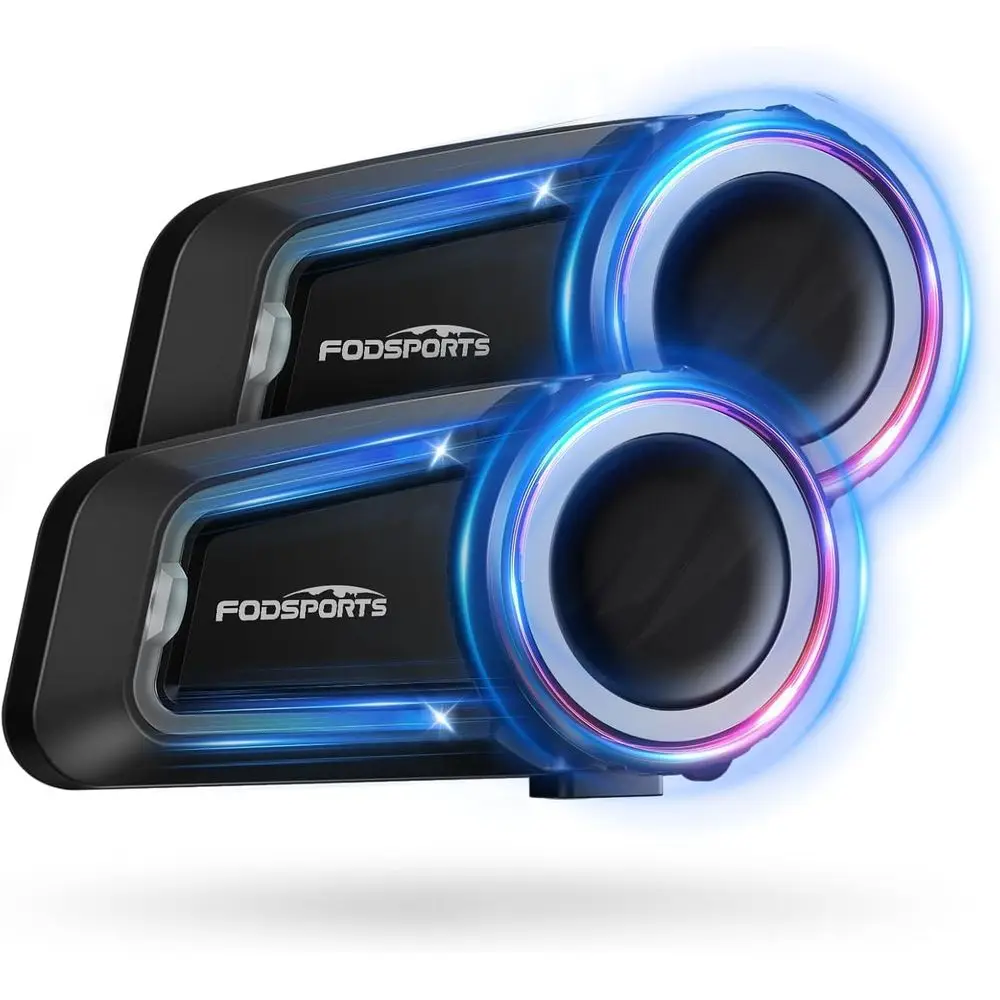 

Bluetooth Motorcycle Communication System with Music Share, Smart App Control, Dual Chips, Audio Multitasking, and 3 Intercom Op