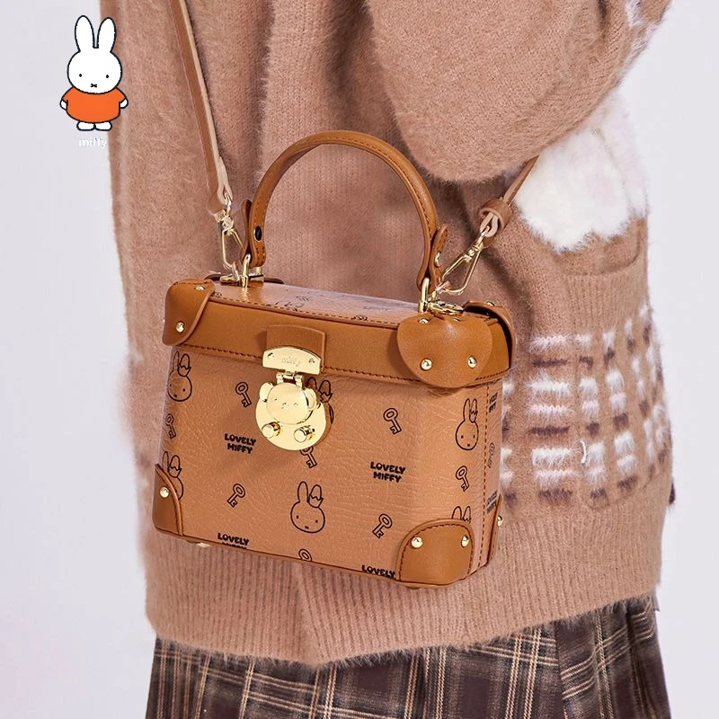 

Miffy Bucket Bag New European and American Fashion Exquisite Cartoon Printing Senior One Shoulder Sling Box Bag