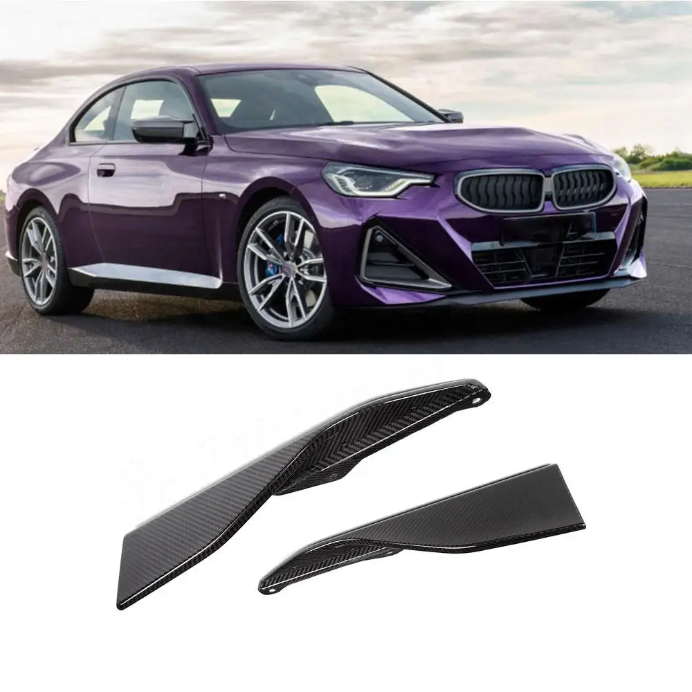 

VACOMUL Front Bumper Lip Splitters Apron For BMW 2 Series G42 M235i M240i Coupe 2022+ Front Bumper Splitter Dry Carbon Fiber FRP