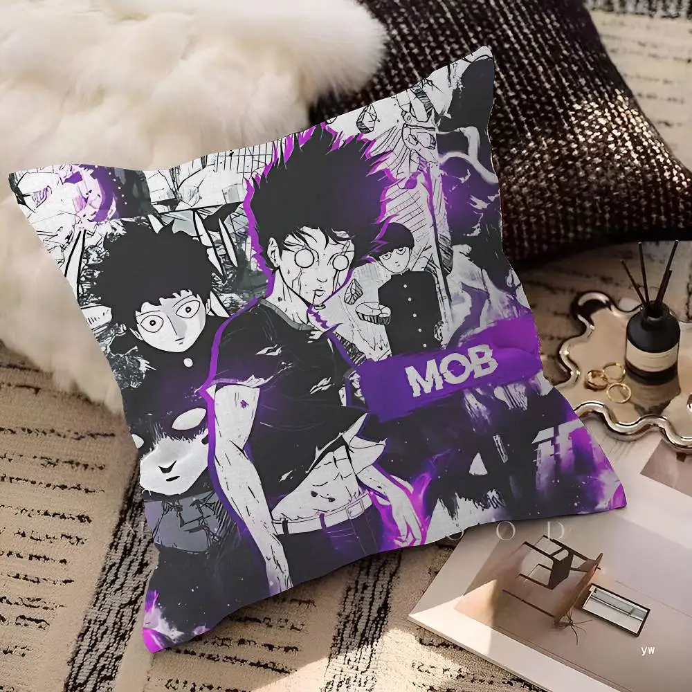 Japan Anime Mob Psycho 100 Personalized Pillow Dust Cover Bedroom Kids Party Decoration Pillowcase Birthday Children Gift