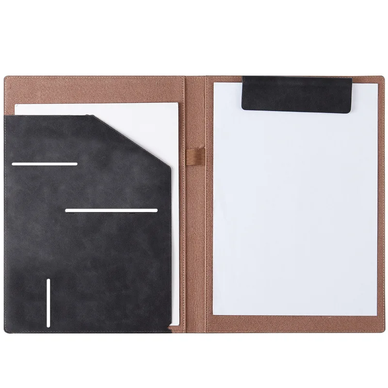 Multifunctional PU Leather Portfolio - Organize Documents in Style
