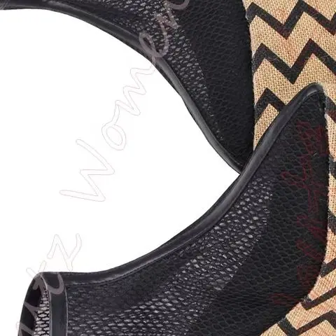 Wedge Platform Ankle Boot Mesh Upper Chevron Rear Zip Round Toe Y2K Alternative Women Footwear Streetwear Rave Party Shoes Sexy