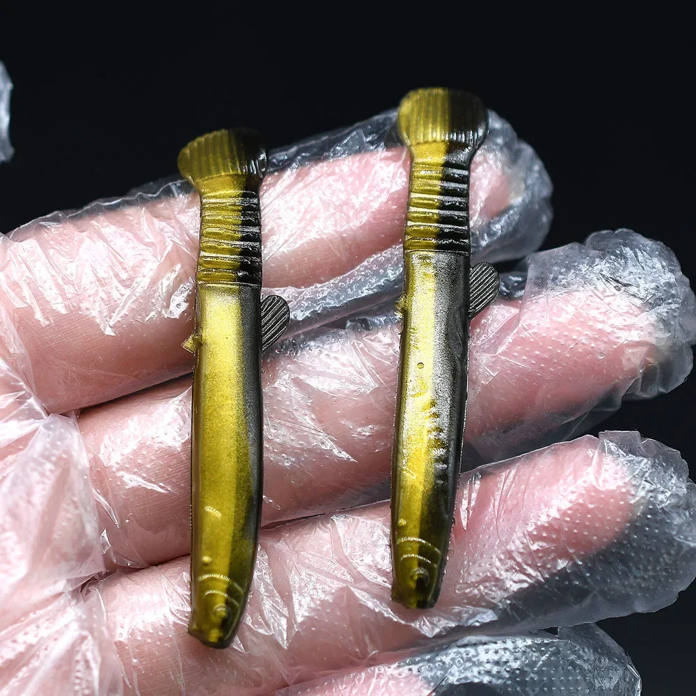 MNFT 7CM/2.2G Zachte Wobble Tail Vissen Lokken Siliconen Kleine Modderkruiper Kunstaas voor Bass