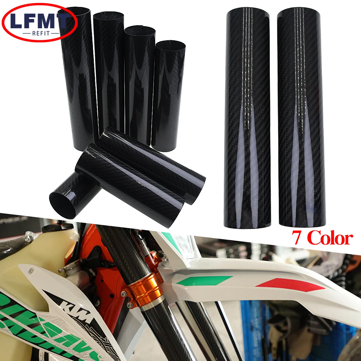160MM-260MM Regulowana osłona przedniego widelca z włókna węglowego do KTM EXC EXCF SX SXF XCW XCF 125 250 300 350 450 500 530