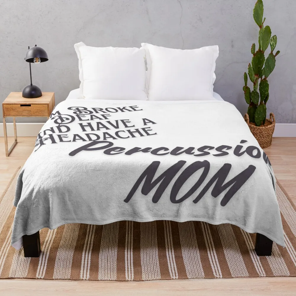 

Funny Band Mom Shirt Percussion Throw Blanket For Sofa Thin blankets and throws funny gift Blankets