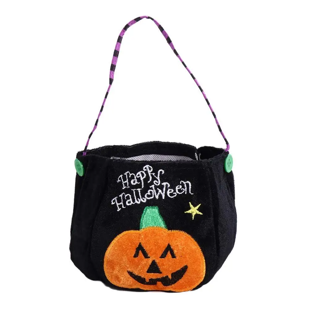 Party Pumpkin Ornament Trick Or Treat For Children  Props Candy Bag Gift Basket Storage Bucket Halloween Decoration