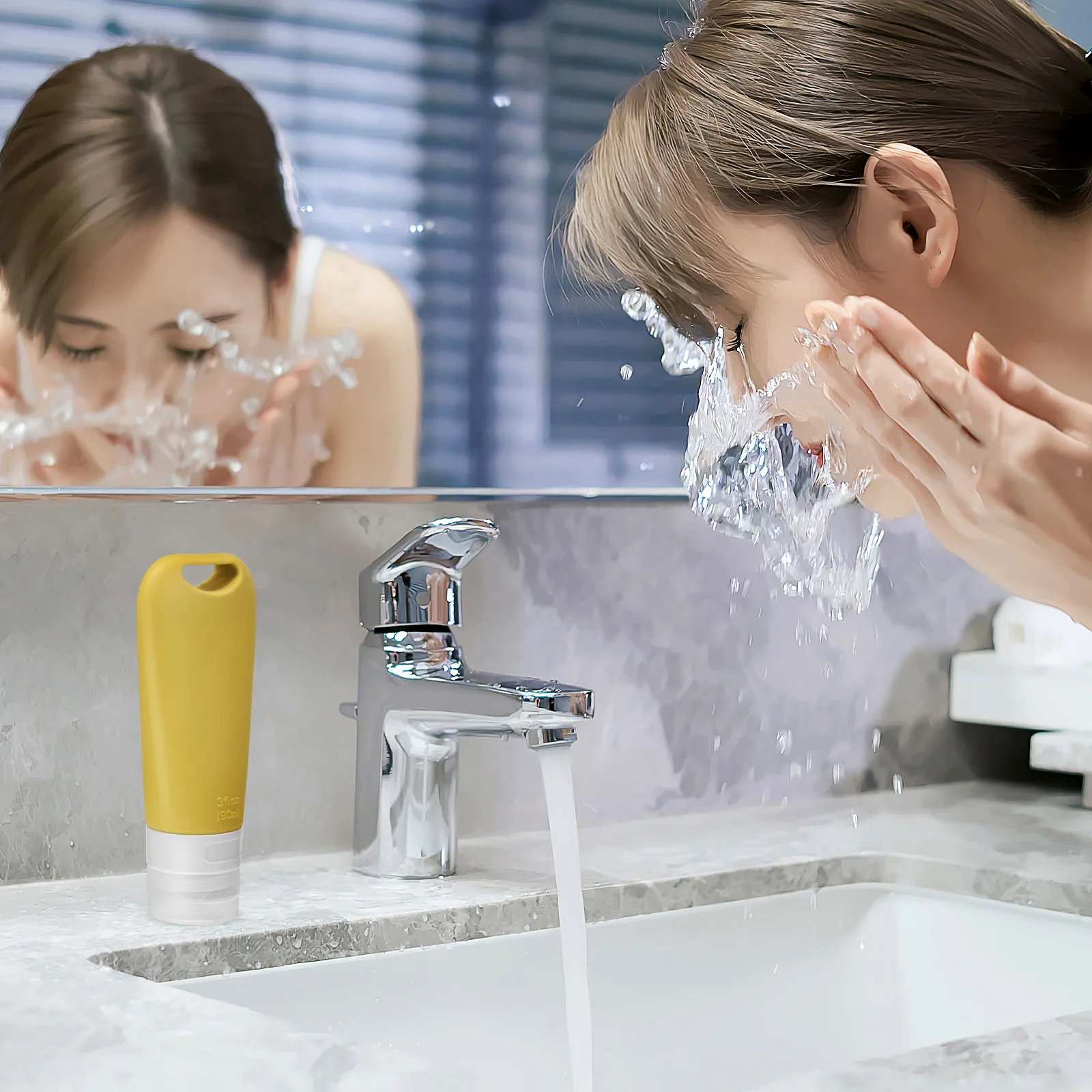 

4Pcs Travel Size Bottles 90ml Silicone Refillable Containers for Toiletries Shampoo Lotion Portable Durable Travel Bottles