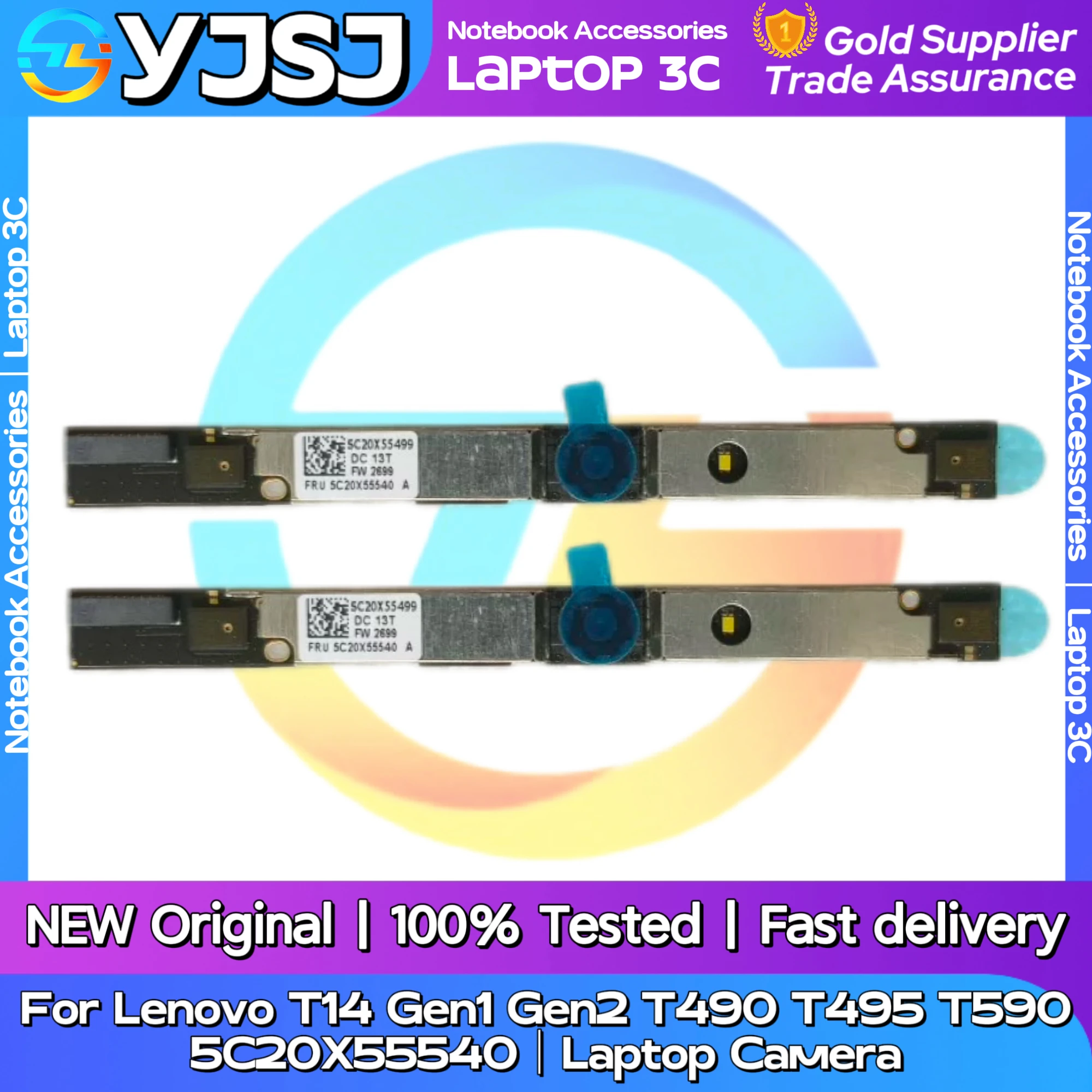 New Original Laptop Notebook Camera For Lenovo T14 Gen1 Gen2 T490 T495 T590 5C20X55540 Laptop Webcam Camera Video Head Module