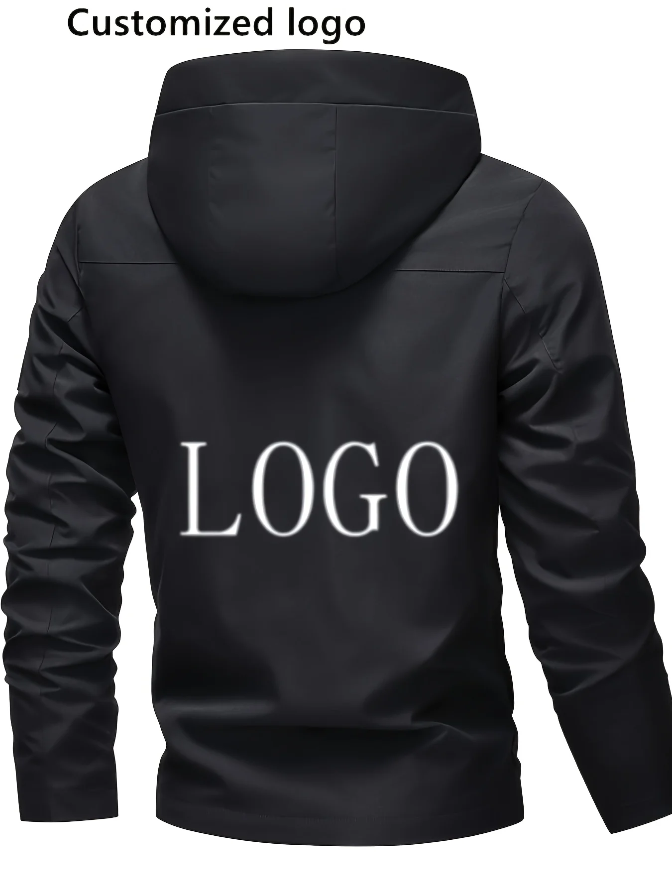 Men's Custom Logo Hooded Jacket, Personalized Customization, Workwear, New Spring/Autumn Casual Fashion Outdoor Sports Jacket