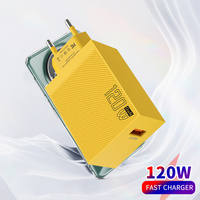 GaN 120W Fast Charging Charger USB-A Wall adapter for iPhone 16 15 Pro Max Xiaomi Huawei Samsung with EU/US Plug Quick Charger