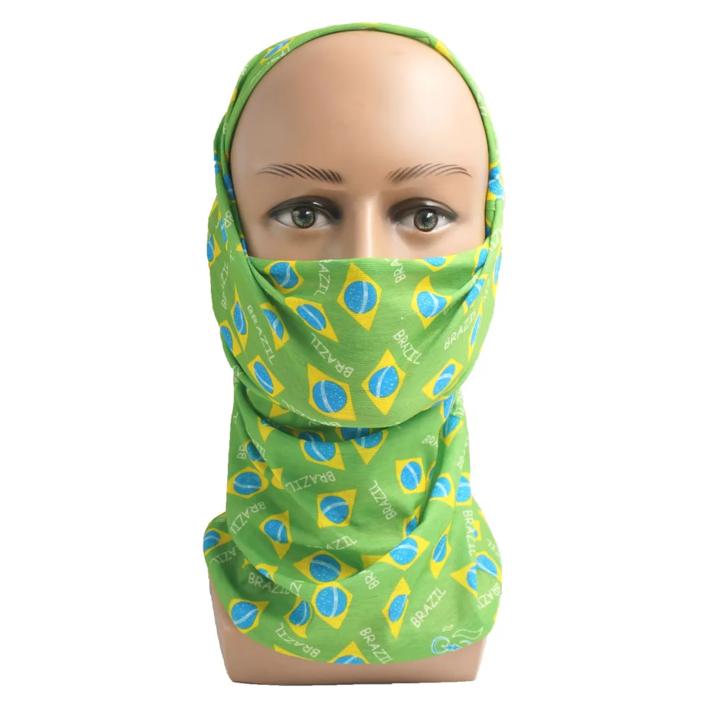 National Flag Bandana Worldwide National Football Team Fans Head Scarf Seamless Tube Snood Neck Gaiter Face Shield Mask Covering