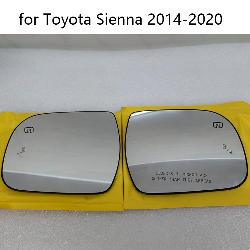 

Replacement for Toyota Sienna 2014 2015 2016 2017 2018 2019 2020 Heated Blind Spot Warning Rear Mirror Glass with Light