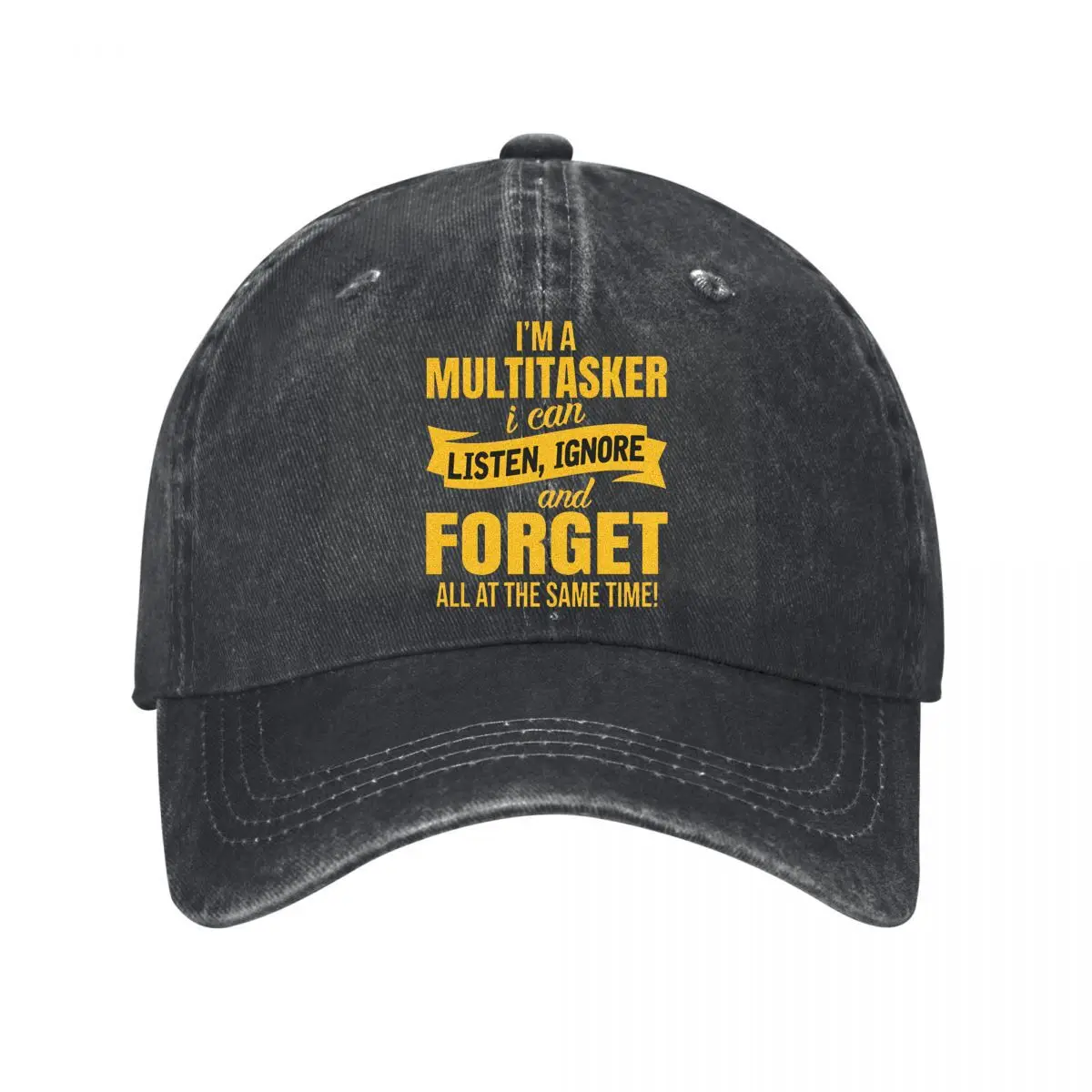 Im A Multitasker Listen Ignore Forget All At The Same Time 2026 New Vintage Washed Cotton Baseball Cap Parent Kids Sun Hats