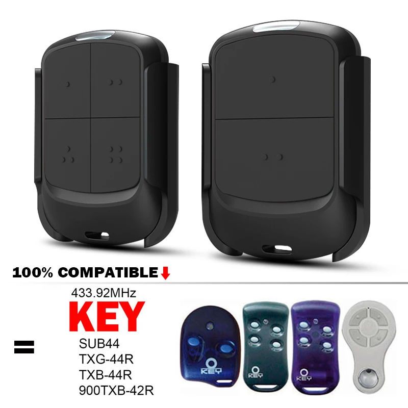

Clone KEY SUB 44 / TXG 44R / TXB 44R / 900TXB 42R Garage Door Remote Control Duplicator 433.92MHz Electric Gate Transmitter