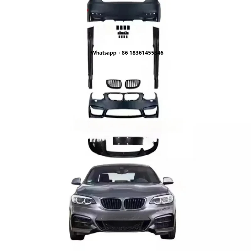 

Upgrade Bodykit M4 Front Lip Grille Side Skirts Rear Bumper 2010-2013 3-Series E92 Front Use