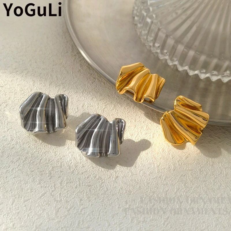 925 Silver Needle Trendy Jewelry Metal Earrings 2022 New Trend High Quality Brass Gold Color Earrings For Women Gifts Hot sale