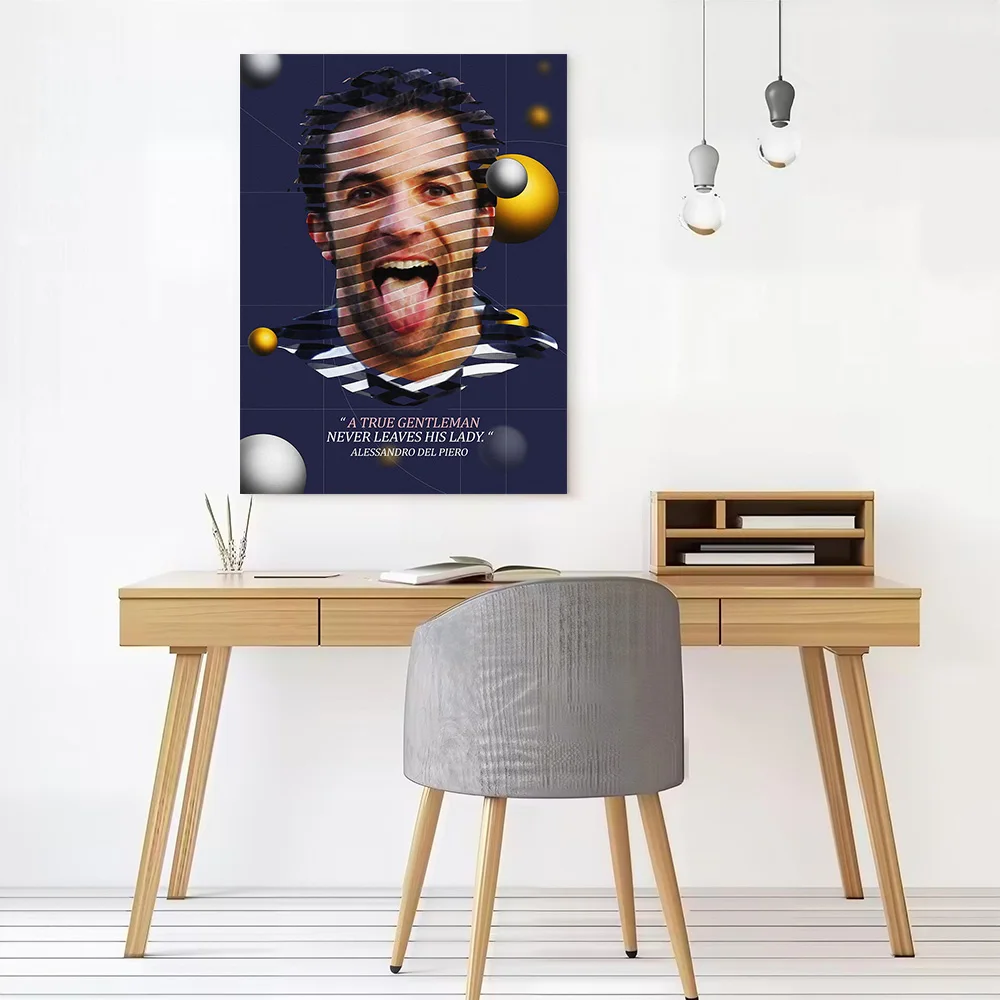 Alessandro Del Piero Canvas Poster Customizable Pictures Wall Art Canvas Painting for Room Ornaments Modern Home Decoration Arts