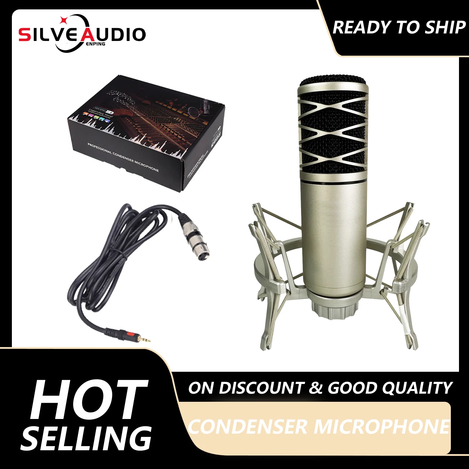 

GAM-AT808 professional condenser microphone, large diaphragm microphone, recording computer, karaoke equipment