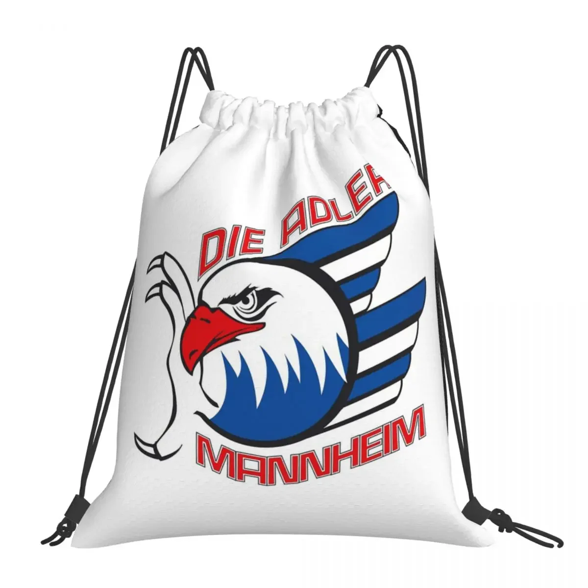 Adler Mannheim Hockey Backpacks Casual Portable Drawstring Bags Drawstring Bundle Pocket Sundries Bag BookBag Man Woman School