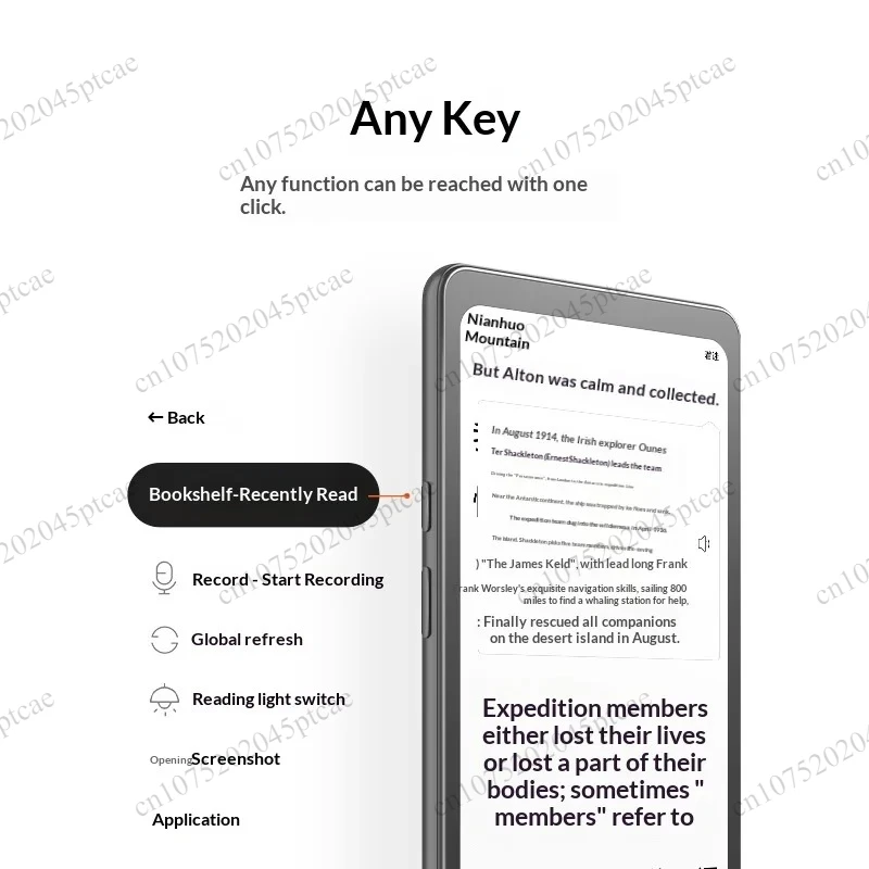 1648*824 128GB 111h Long Battery Life Mobile E-paper, Novels, Comics IReader Tango 2 E-book Reader 6.13-inch Ink Screen