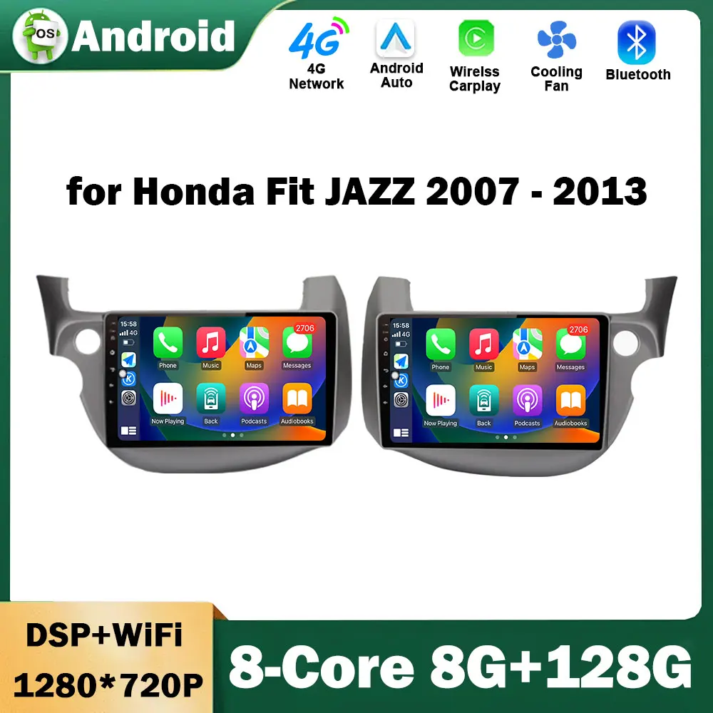 

10 inch Android OS GPS Navigation Car Multimedia Radio Player for Honda Fit JAZZ 2007 - 2013 BT HD Screen DSP Stereo Auto Tools