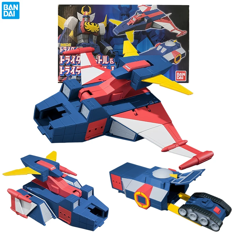 Bandai Trider G7 Actionfiguren Neues Trider Jet Set Invincible Robo Trider G7 Anime-Spielzeug Zusammengebautes Modellbausatz Originalverpackung