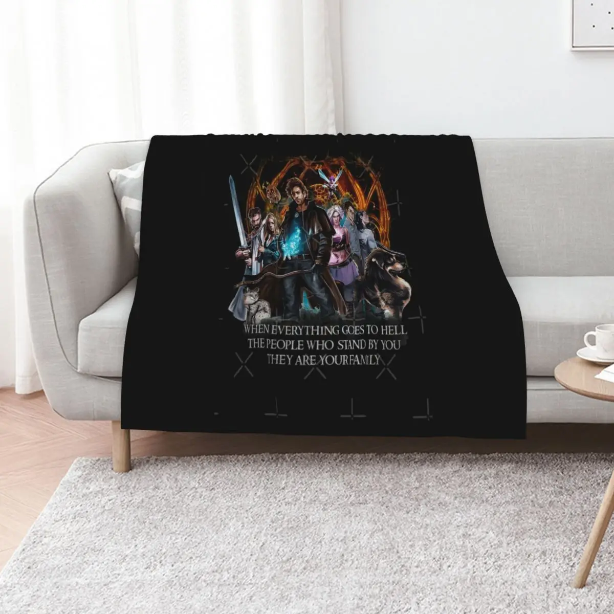 

Harry Saving The World With Friends Dresden Files Throw Blanket Nap Retros Flannels christmas decoration Blankets