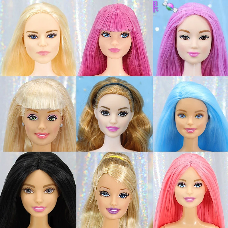 Original 1/6 Joints Move Doll Brand Naked Doll Body Variety Skin Colourful Hair Doll Head Accessories Girls Toys Birthday Boneca