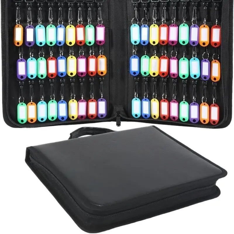 Smooth Zipper Design Portable Key Storage Box Lightweight Durable Anti-lost Key Pouch for Office Commute Home
