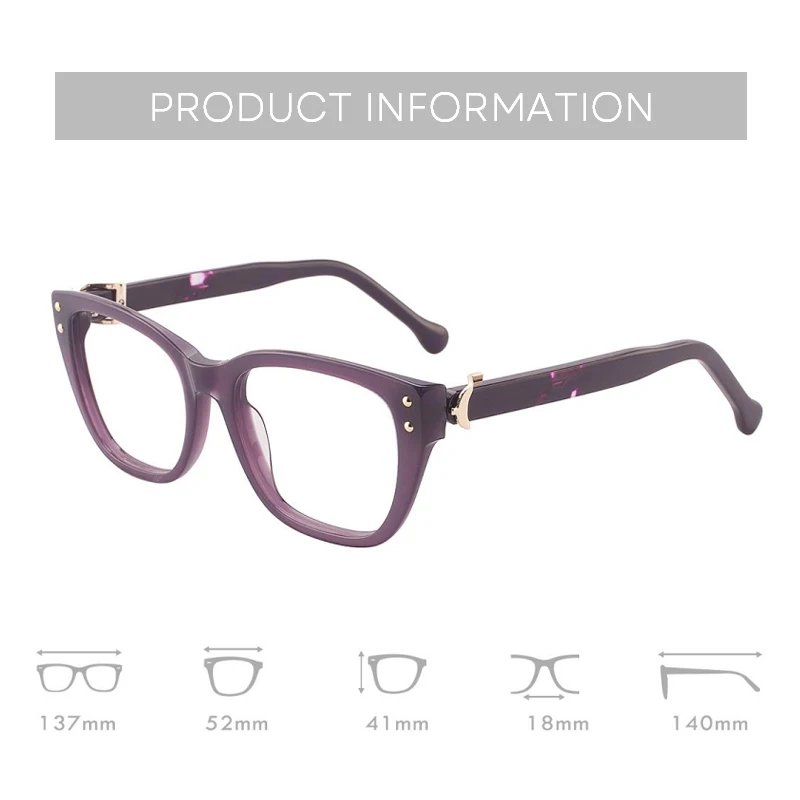 BLUEMOKY Stylish Acetate ผีเสื้อแว่นตาผู้หญิง Anti Blue Light Photochromic แว่นสายตา