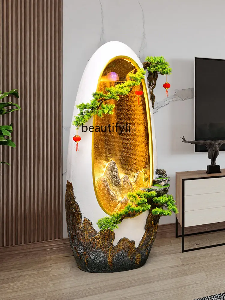 

Living Room Decoration Light Luxury Home Store Decoration Waterscape Company Store Gift Fortune Water Fountain