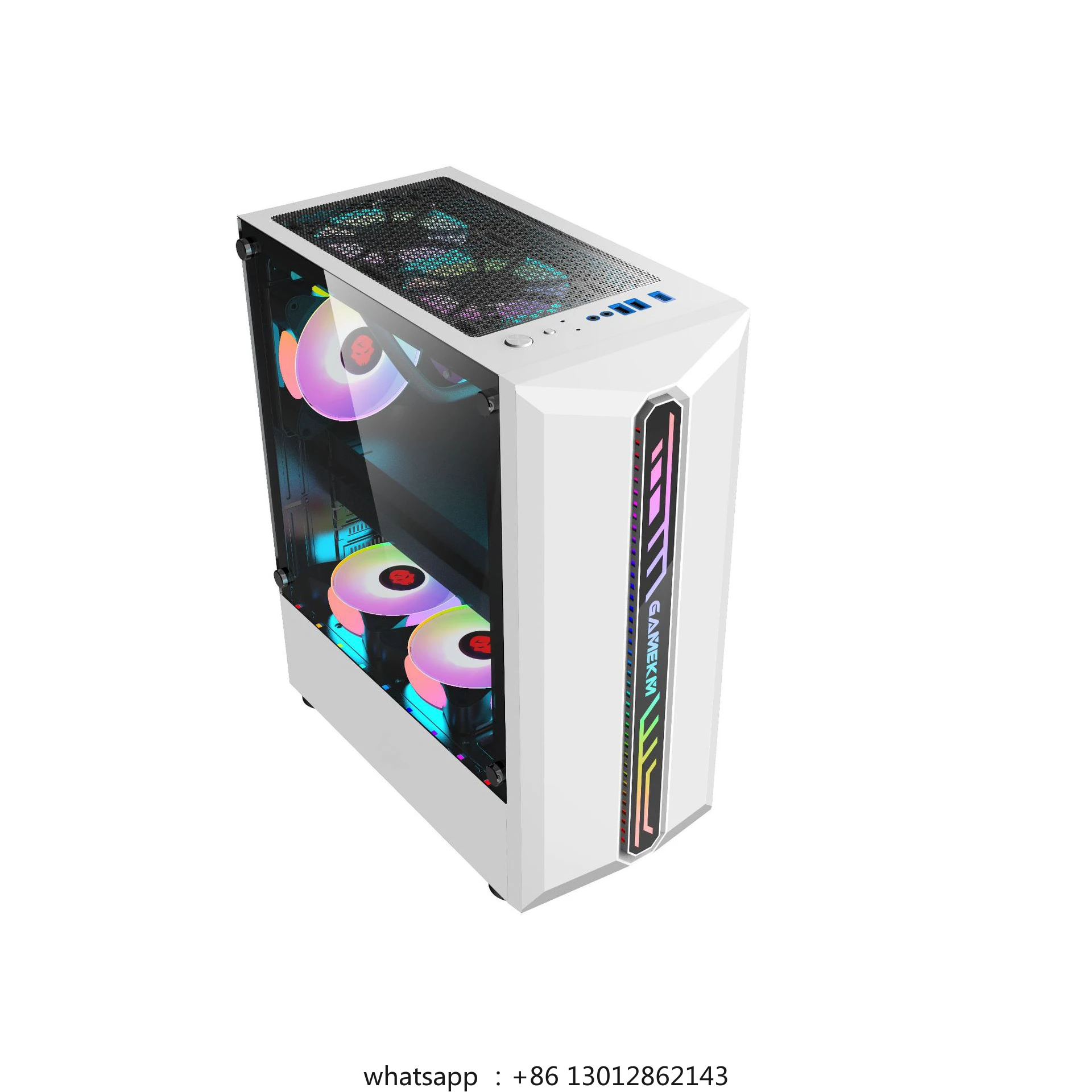 

Panoramic side-through RGB computer desktop game dust-proof ATX water-cooled e-sports chassis