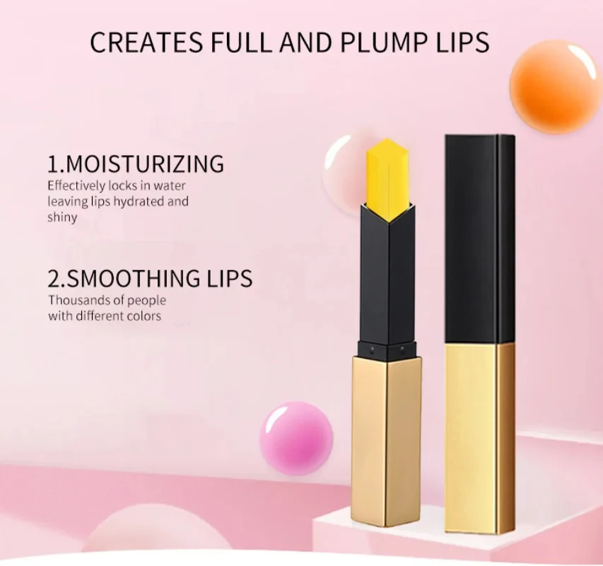 20 Stück individuelles Logo Carotin Farbwechsel Lippenstift Lippentönung langlebig wasserdicht feuchtigkeitsspendend nähren Lipgloss Bienenwachs Lippenbalsam