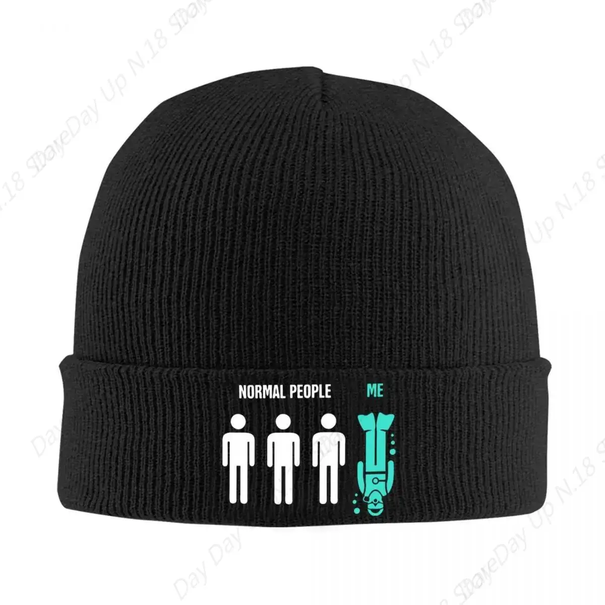 Normal People Me Scuba Diving Dive Knitted Hat Women'S Men'S Beanie Winter Hat Acrylic Warm Caps